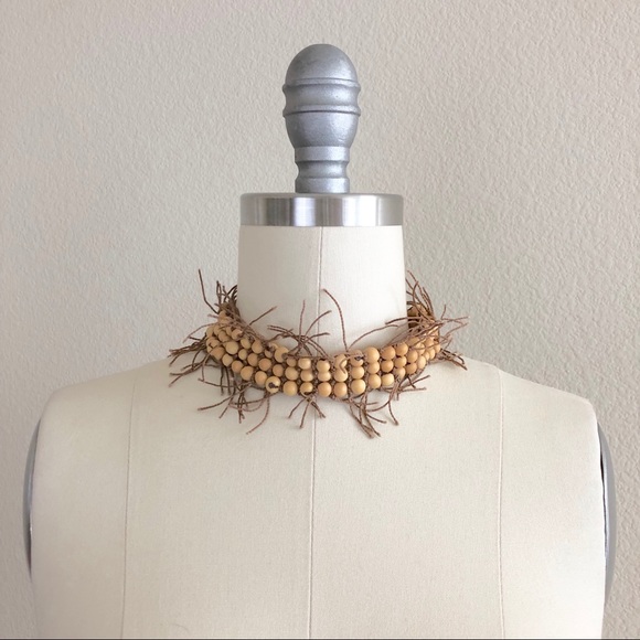 Tribal Beaded Choker Necklace - Picture 2 of 2